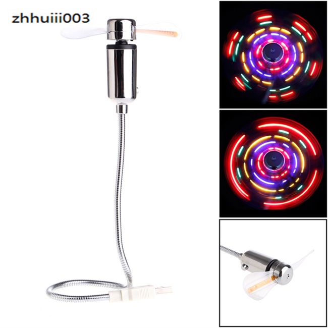Quạt Mini Tích Hợp Đèn Led Cổng Usb Nhiều Màu Sắc