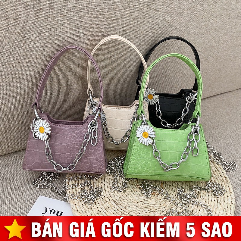 Túi Mini Nhỏ Xích Hoa Cúc Quai Đeo Khủy Tay P1764