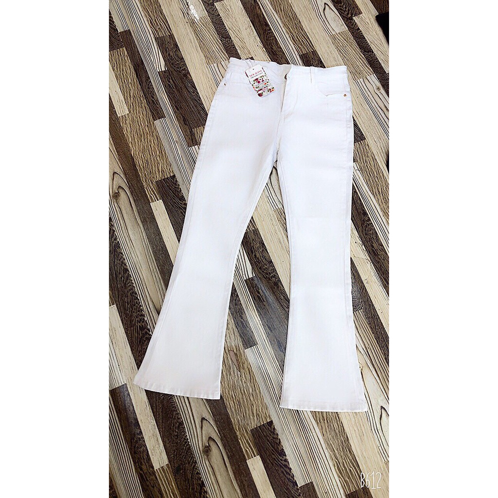 Quần ống loe 2 màu trắng và đen co giãn phom đẹp | BigBuy360 - bigbuy360.vn