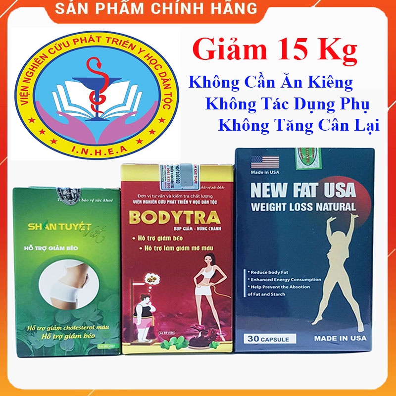 BODYTRA Thế Hệ Mới Kết Hợp New Fat Usa Giảm 15kg Không Cần Ăn Kiêng, Không Tác Dụng Phụ, Tặng Giữ Cân