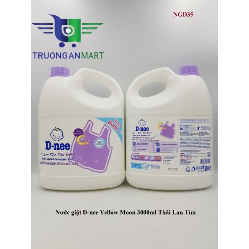 2 can Nước giặt xả Dnee bình tím 3000ml x2