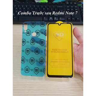 Redmi Note7|| Combo " Kính cường lực Trước + Sau" Redmi Note 7 - Pk68