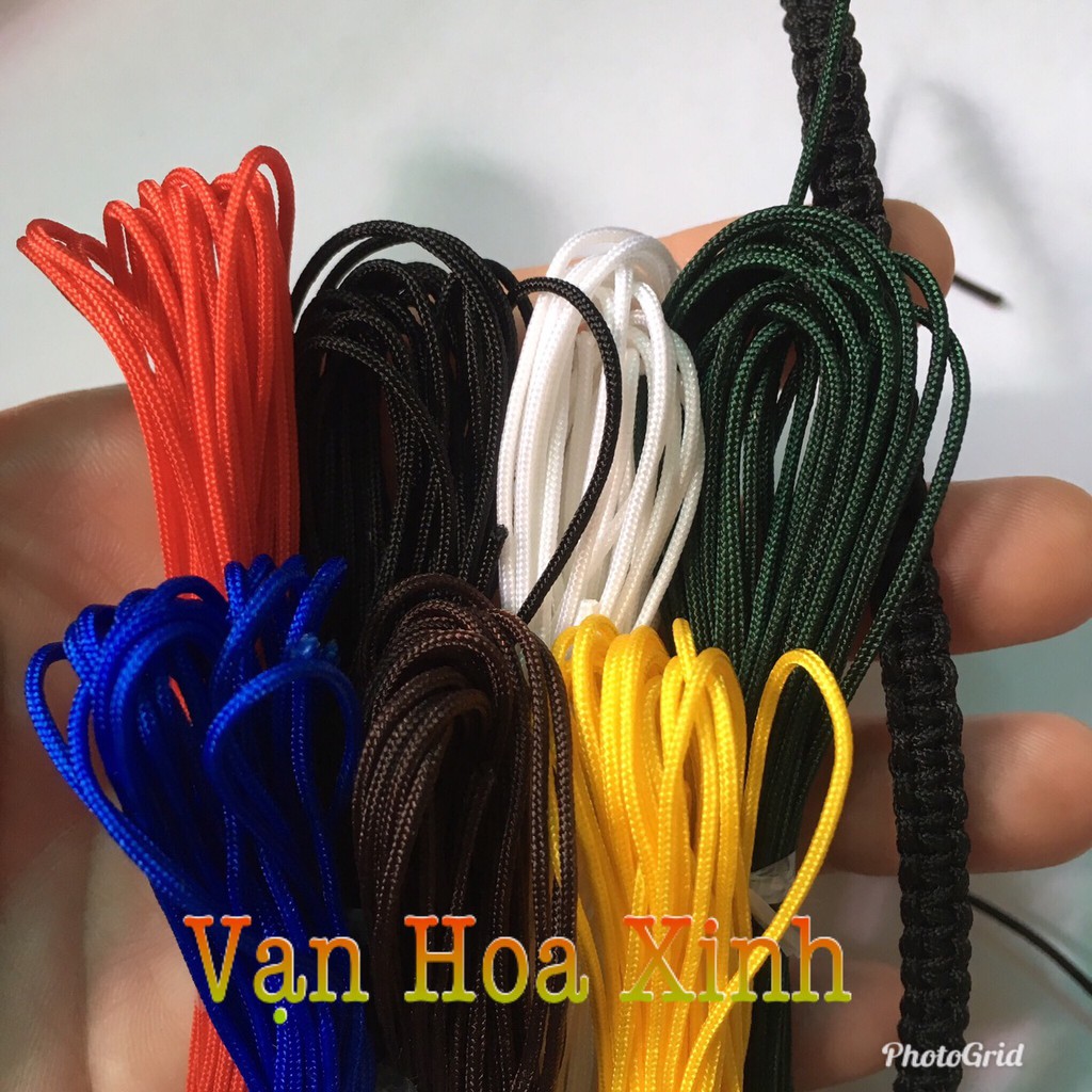 Dây dù paracord size 1mm-2mm (mẫu xịn) đan vòng nam nữ, phong thủy, có lõi rút