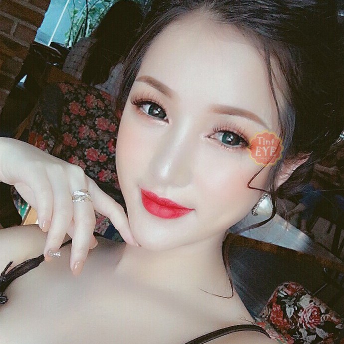 [Quà tặng 65k] Áp Tròng Tinteye Lens TF-568 Xanh Lá Hoa Trầm Cổ Điển