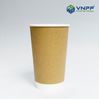 Cốc/ly giấy kraft 2 lớp 16oz - 480ml