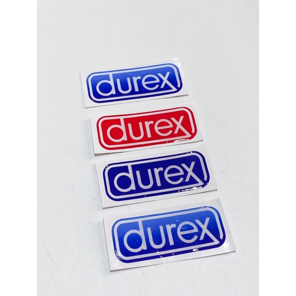 Bộ tem nổi dán chữ Durex màu ngẫu nhiên trang trí xe máy, tem cao cấp không bay màu chống nước