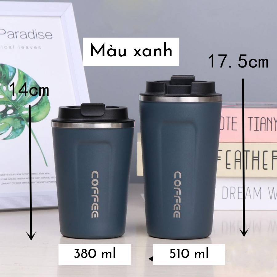 Cốc giữ nhiệt, ly giữ nhiệt 8-10h Coffee Holic inox 304 dung tích 380-510ml