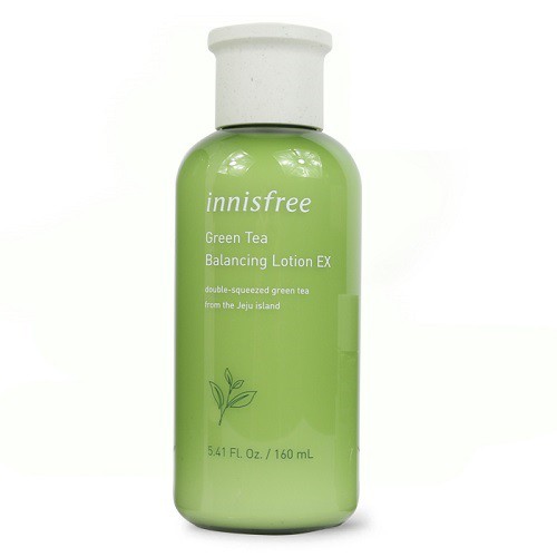 Sữa Dưỡng Da Kiềm Dầu, Ngăn Ngừa Mụn, Cung Cấp Đủ Độ Ẩm Cho Da Trà Xanh Innisfree Green Tea Balancing Lotion Ex 160ml