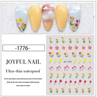 sticker mẫu hoa trang trí dán móng tay nail