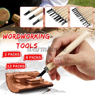 Set 3 / 8 / 12 Dụng Cụ Điêu Khắc Gỗ Thủ Công