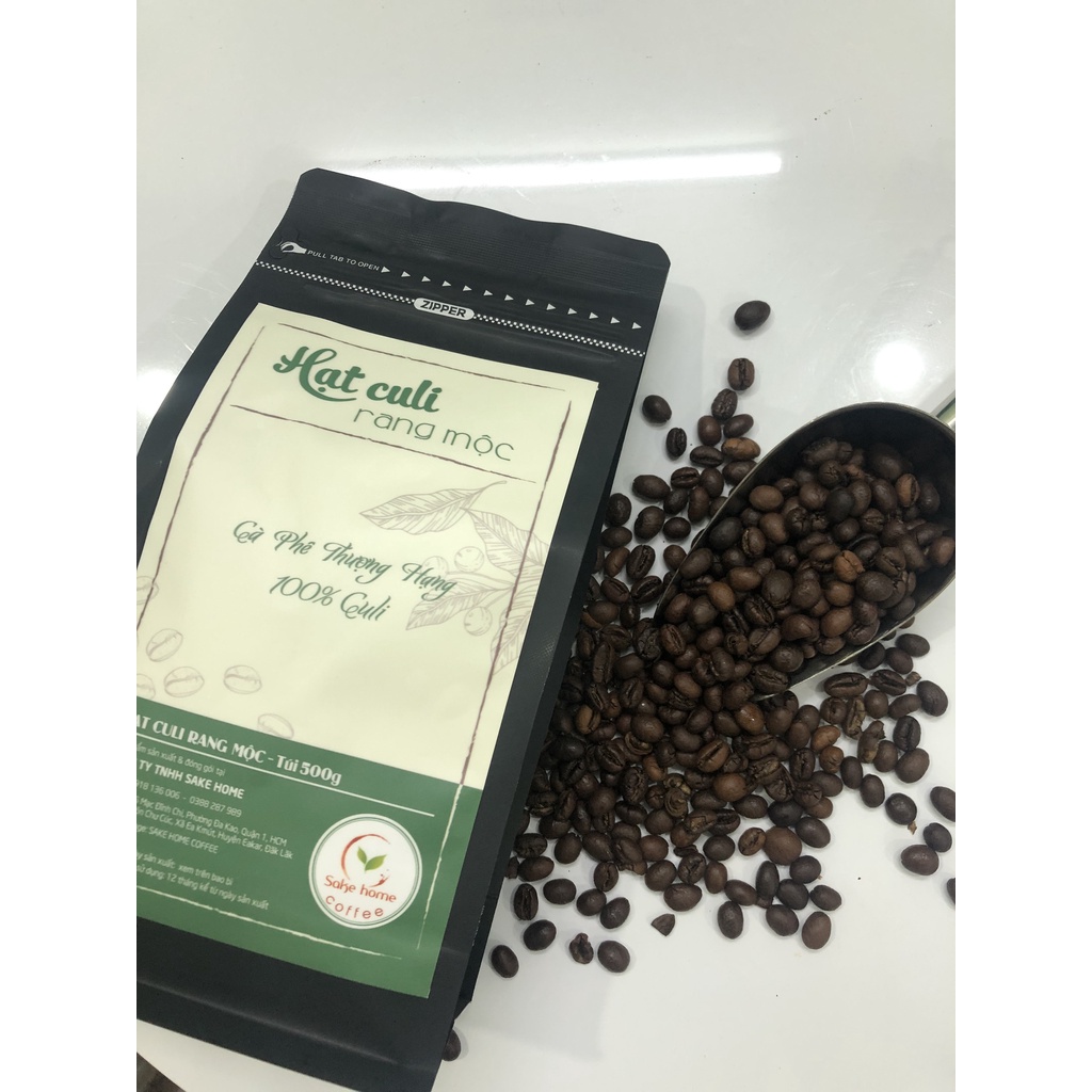 Cà phê rang mộc - Hạt Cà phê Culi Robusta nguyên chất, hương vị mạnh mẽ thơm nồng, đắng đậm