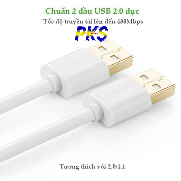 Cáp USB hai đầu đực mạ vàng dài 3m Ugreen 30135 cao cấp