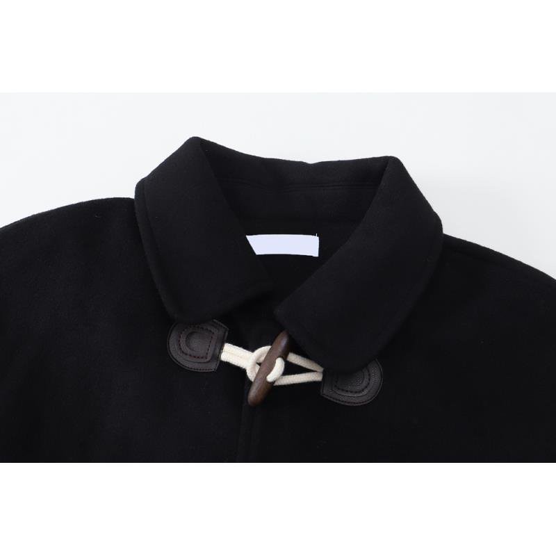 Áo Khoác Len Dáng Rộng Dài Vừa Vặn Cài Nút Sừng Phong Cách Hàn Quốc Thời Trang Thu Đông Cho Nữ