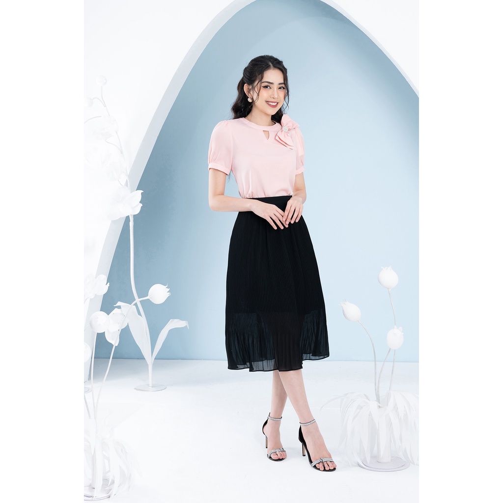 Chân Váy Xếp Ly Cao Cấp Luperi LFCV5117 Loại Ly Nhỏ Chất Liệu Chiffon 2 Lớp Mềm Mại