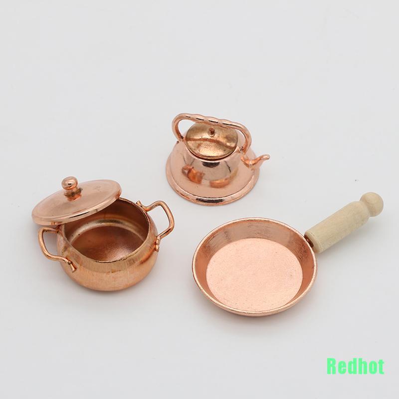 Bộ Chảo Đồng Mini Tỉ Lệ 1: 12 Dành Cho Búp Bê