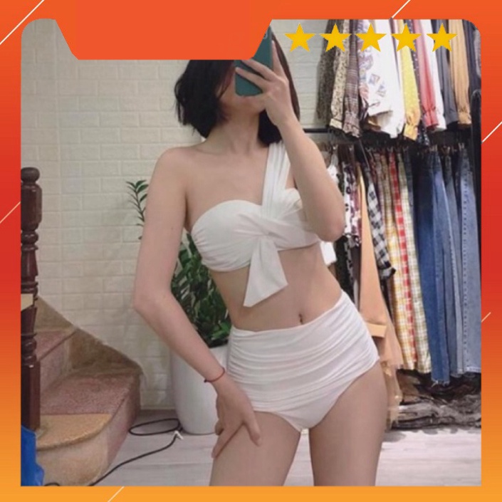 Bikini áo tắm nữ đẹp hai mảnh quây có gọng lệch vai mặc đi biển đi bơi mới nhất - SIÊU HOT