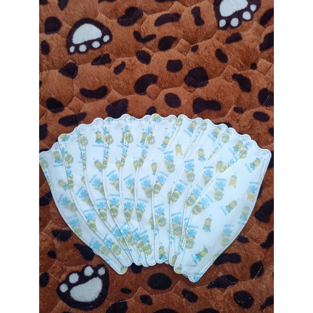 Set 50 chiếc khẩu trang KF94 trẻ em Hàn Quốc,khẩu trang cho bé 4d kháng khuẩn chống bụi mịn chính hãng