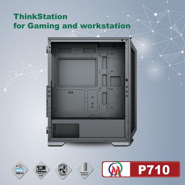 Vỏ Case Máy tính VSP P700 / P710 ThinkStation Chuẩn Full ATX (Mặt Lưới) Siêu làm mát cho PC GAMING