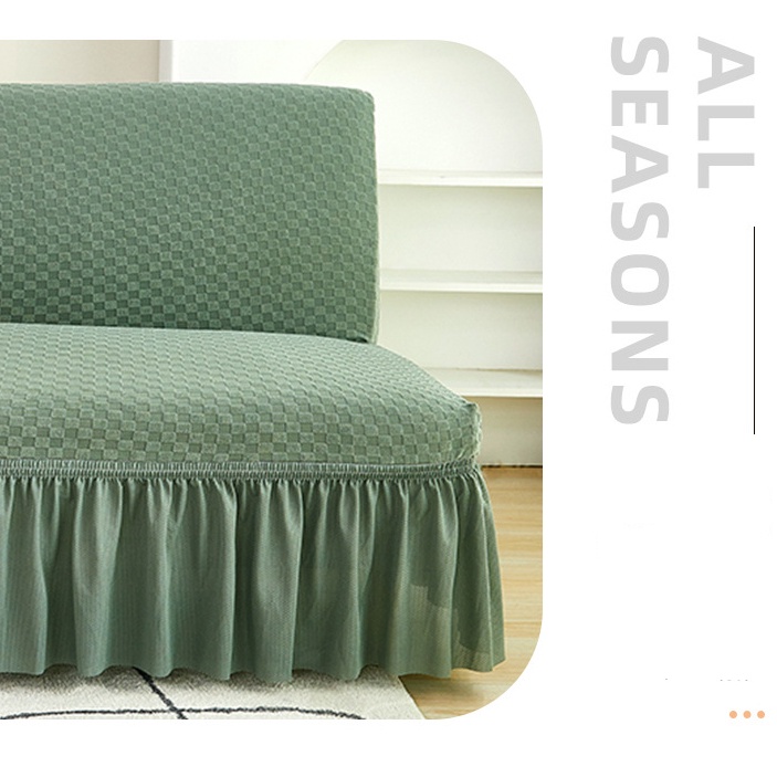Vỏ Bọc Ghế Sofa Không Tay Vịn Co Giãn Có Thể Gập Lại Tiện Dụng