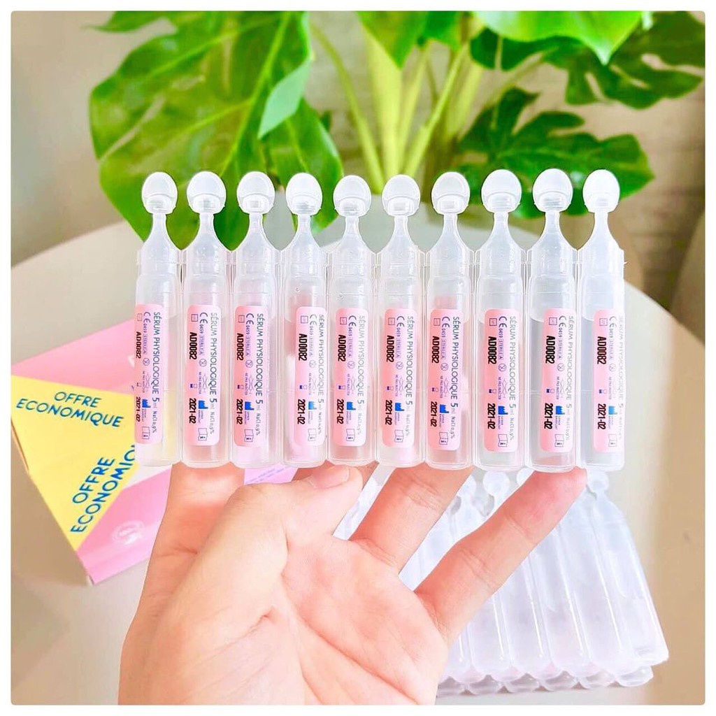 Nước muối sinh lý Fysoline Pháp - Giúp vệ sinh mắt mũi miệng cho bé 40 ống