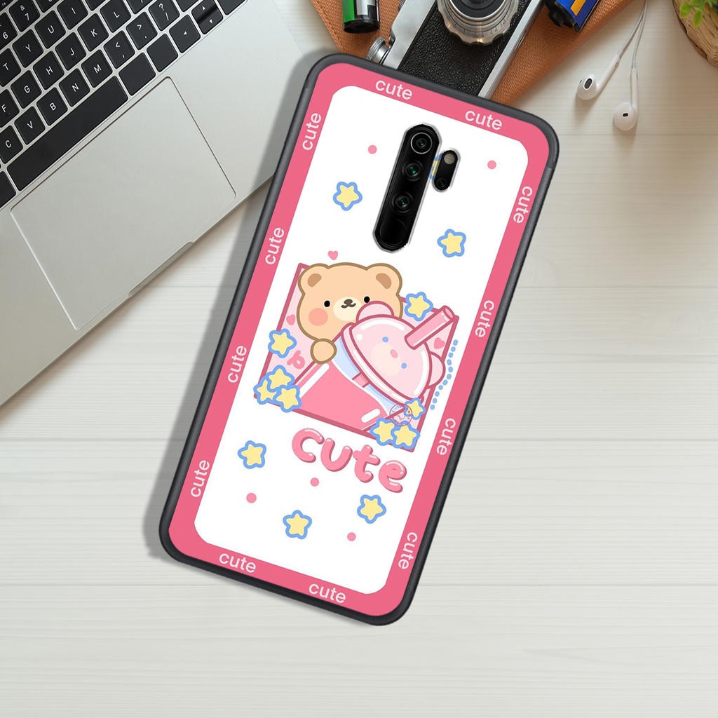 Ốp Lưng XIAOMI REDMI NOTE 8 - NOTE 8 PRO - REDMI 9, In Hình Gấu Cute, màu sắc bắt mắt.