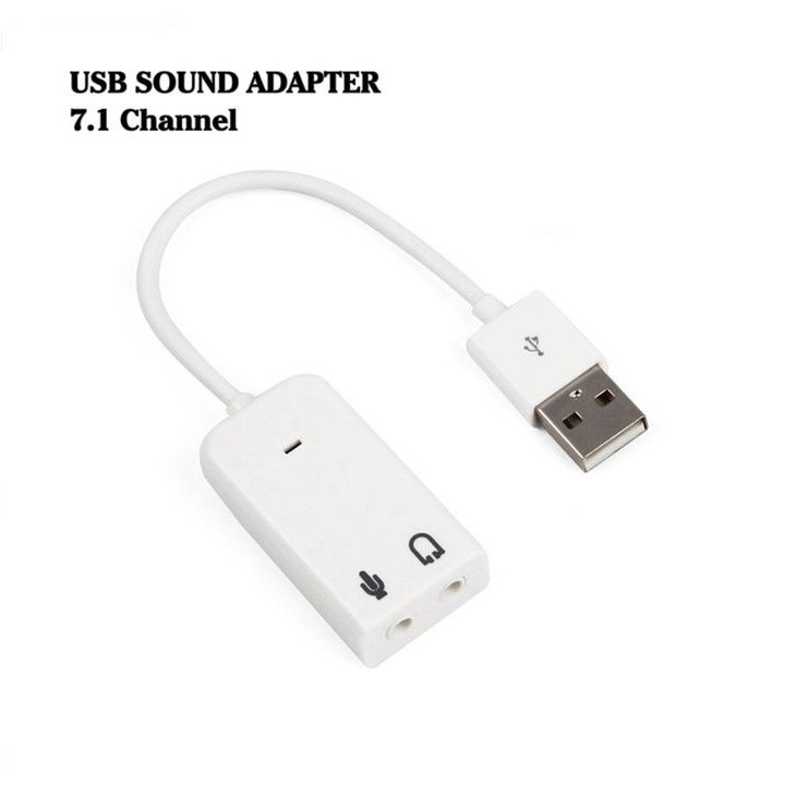 Cáp USB Sound Adapter 7.1 màu trắng