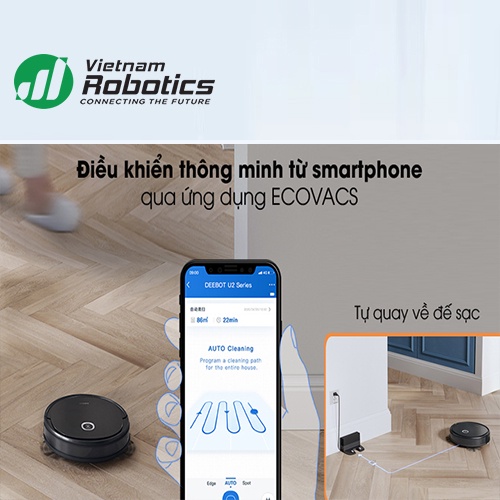 [Mã ELMALL1TR giảm 5% đơn 3TR] Robot hút bụi lau nhà Ecovacs Deebot U2 Pro - Bản Quốc Tế - Bảo Hành 24 Tháng