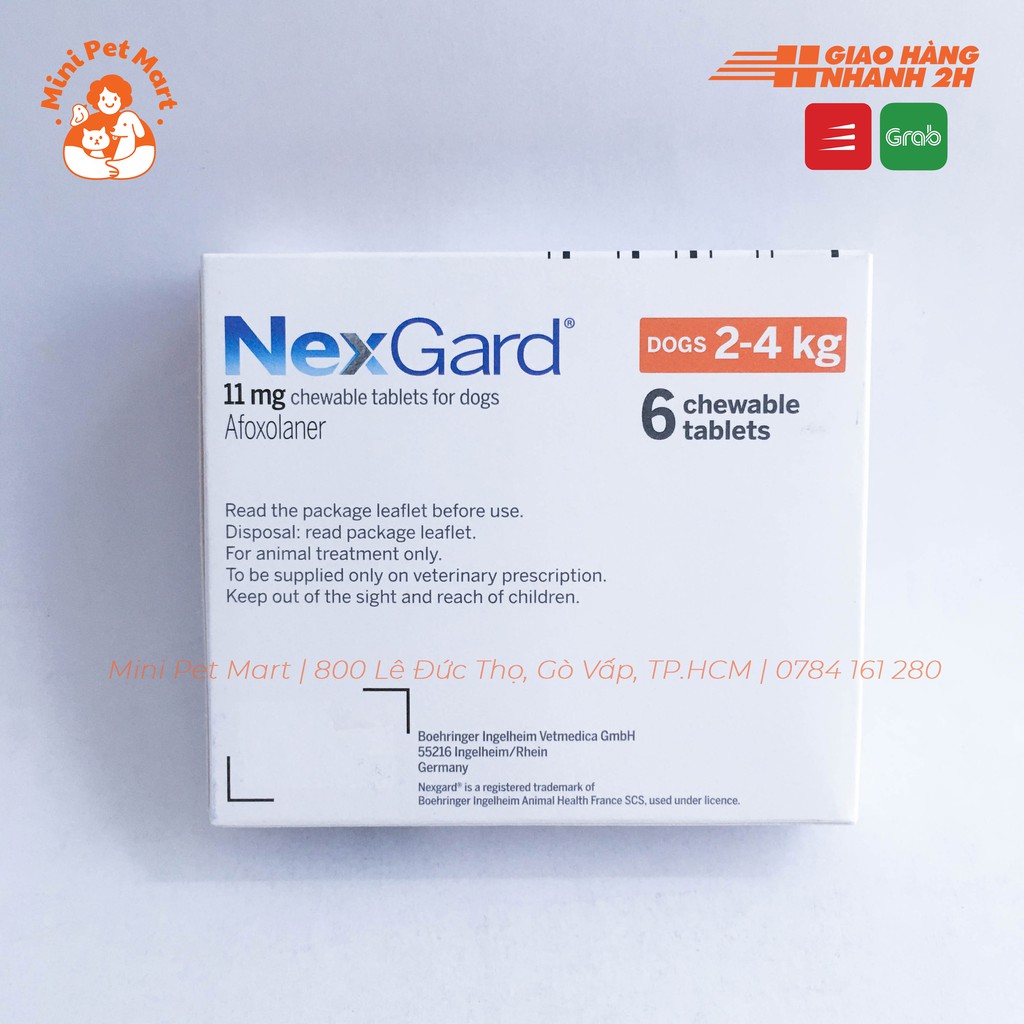 NEXGARD 2-4kg - Viên nhai trị ve rận, bọ chét cho chó