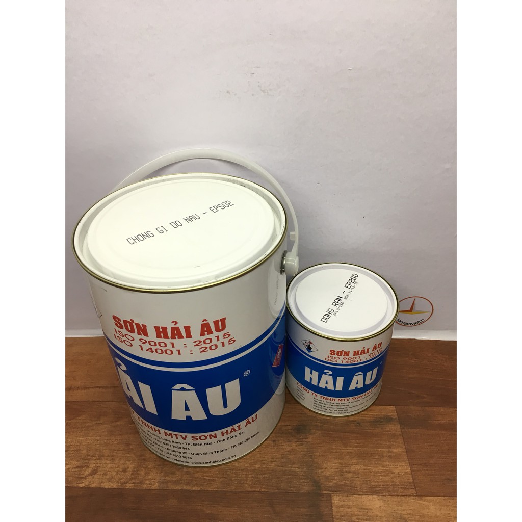 Sơn lót chống rỉ Epoxy Hải Âu màu Đỏ nâu Ep 502 (5L/Bộ)