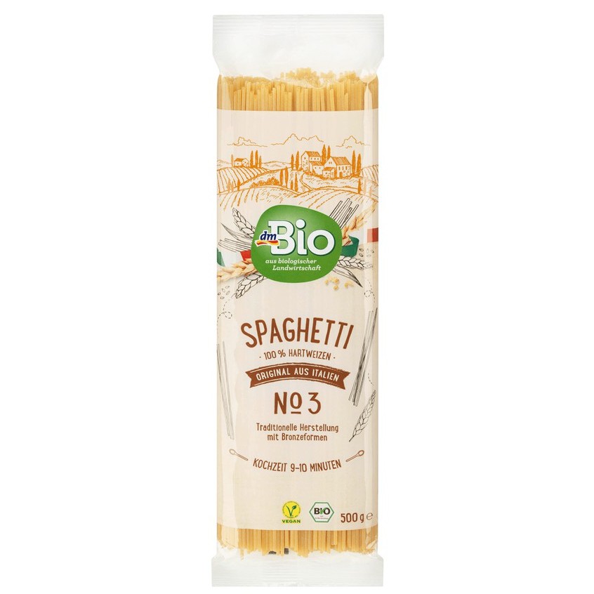 Mì spaghetti hữu cơ 500gr - dm Bio