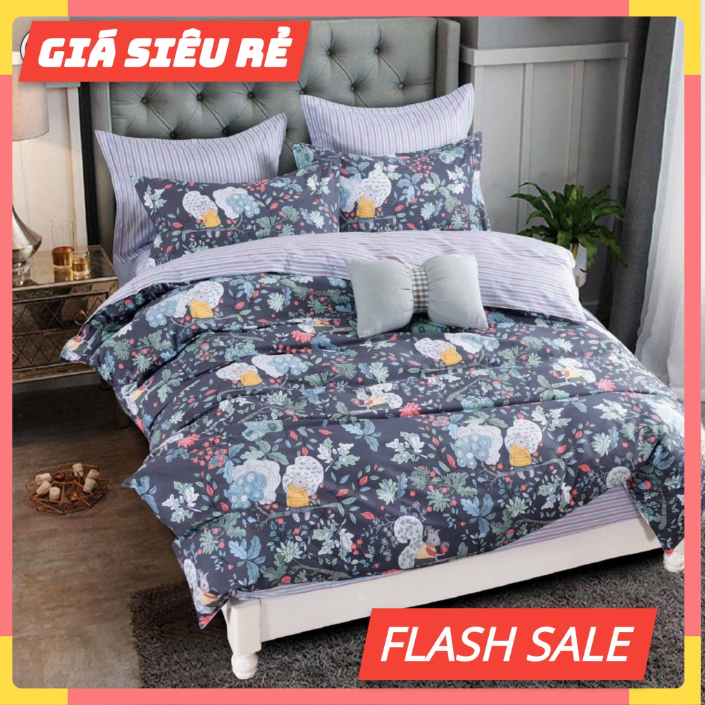 Set Ra Drap Giường Cotton Organic - 2 tấc - CH-870 1m6 1m8 - GIAHYBEDDING