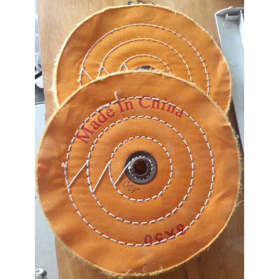 Bánh Xe Vải Cotton, Đánh Bóng,Bánh Xe Vải Cotton Đánh Bóng 8inch Màu Vàng