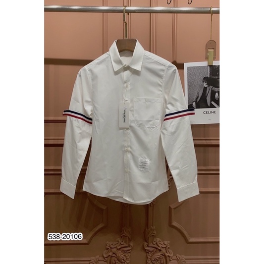 Áo Sơ Mi Thom Browne Nam Sọc Đỏ 2 Bên Tay - Áo Sơ Mi Thom Cao Cấp Cho Nam