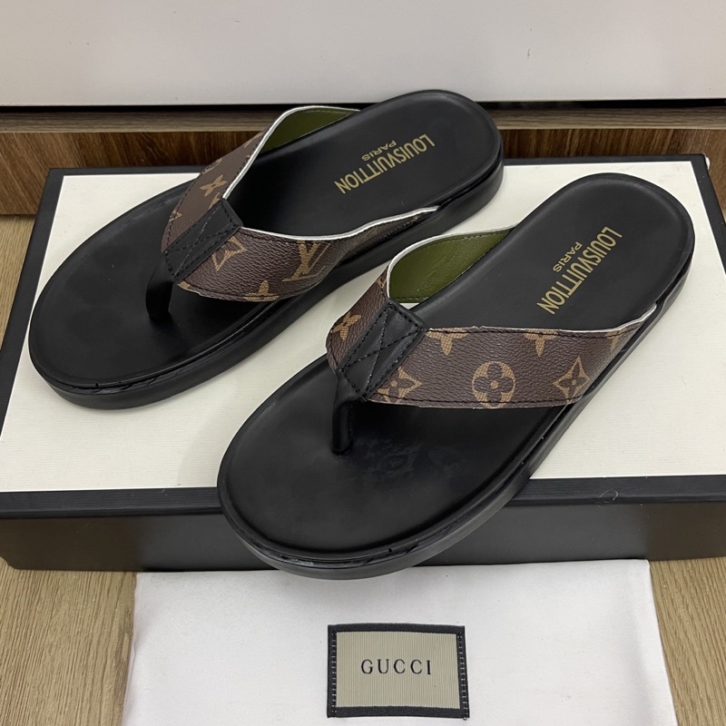 Dép nam tông hoa nâu mới nhất kèm ảnh video thật