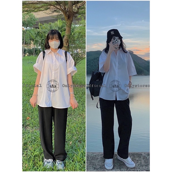 sơ mi trắng và quần đen nhà onlystoreofficial(nhận hàng có vấn đề liên hệ shop trước khi đánh giá