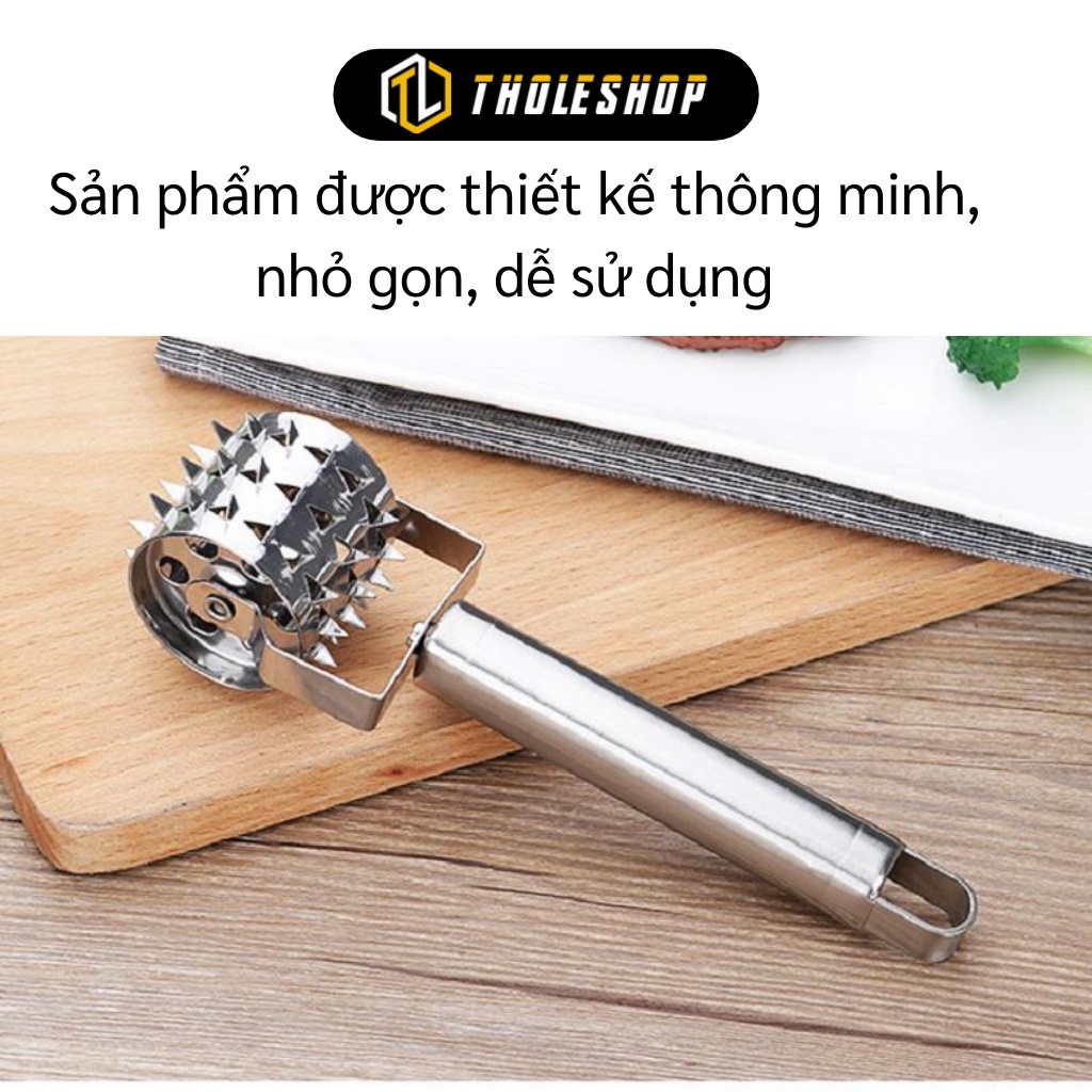 Dụng Cụ Châm Bì, Châm Thịt - Cây Lăn Dần Thịt Bằng Inox Cao Cấp, Tiện Dụng 8812