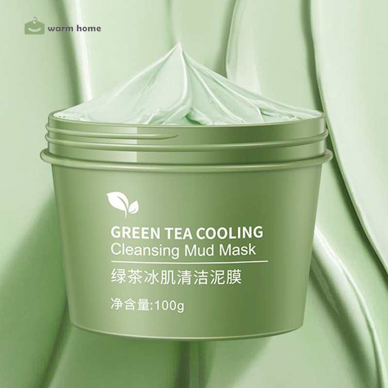 [Hàng mới về] Mặt nạ đất sét chiết xuất trà xanh làm sạch sâu loại bỏ mụn đầu đen hiệu quả chất lượng cao OEM