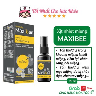 Xịt nhiệt miệng Maxibee - nhanh lành, không xót, dịu mát - Hộp 20ml