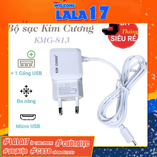 Sạc Kim Cương KMG 813 chuôi micro dòng điện 5 V-1,5A  sạc nhanh cho ss/oppo/xiaomi