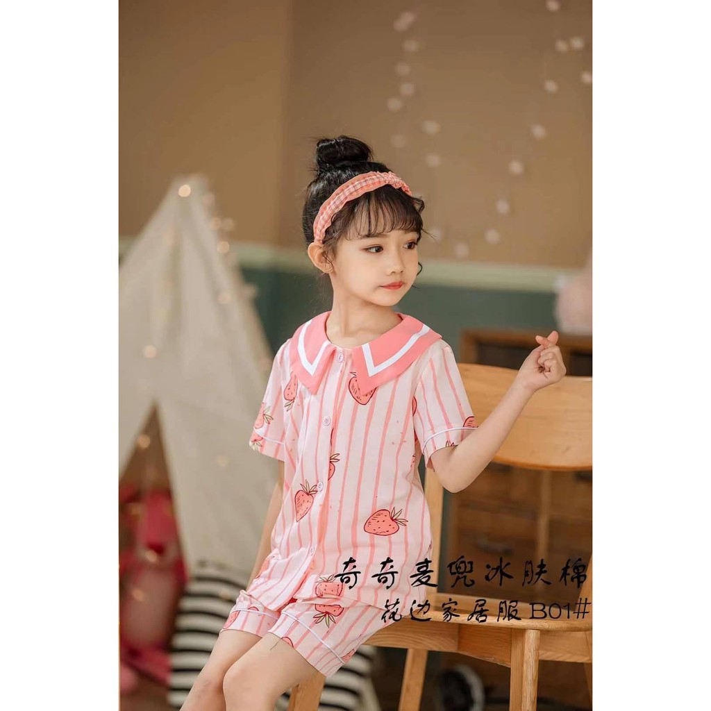 Pijama Cộc Tay Nhiều Mẫu size 90-130, Đồ Bộ Ngắn Tay, Set Pijama QiQi