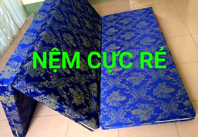 nệm gòn ép korea hàn quốc xếp 3 mới 1mx2mx10cm