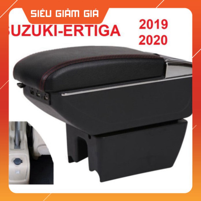 Hộp tỳ tay xe SUZUKI - ERTIGA - ĐỜI 2019-2020 - cao cấp tích hợp 7 cổng sạc USB - Bảo hành 12 tháng Hàng Cao Cấp