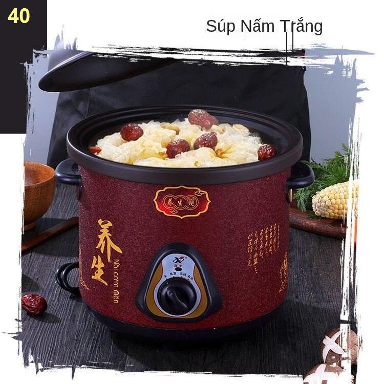 2021❃Nồi đất màu tím canh cao cấp cơm điện tự động gốm sứ gia dụng sức khỏe nấu cháo hiện vật