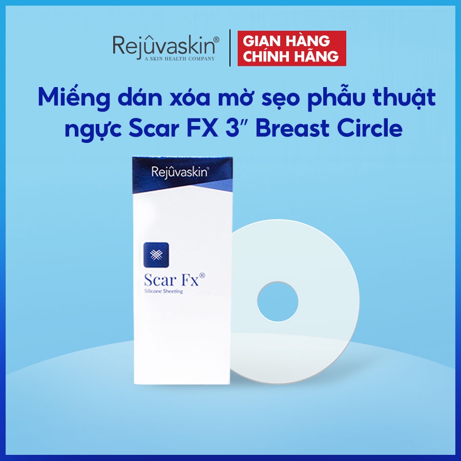 Miếng dán xóa mờ sẹo phẫu thuật ngực Rejuvaskin Scar FX Breast Circle 3″