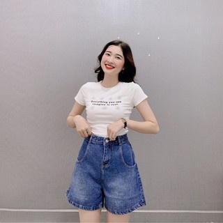 Quần Short jean nữ chất bò trơn mềm xinh xắn