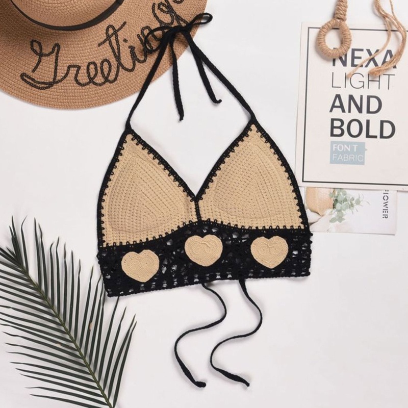 Áo Croptop Dệt Kim Hở Lưng Thời Trang Đi Biển Cho Nữ
