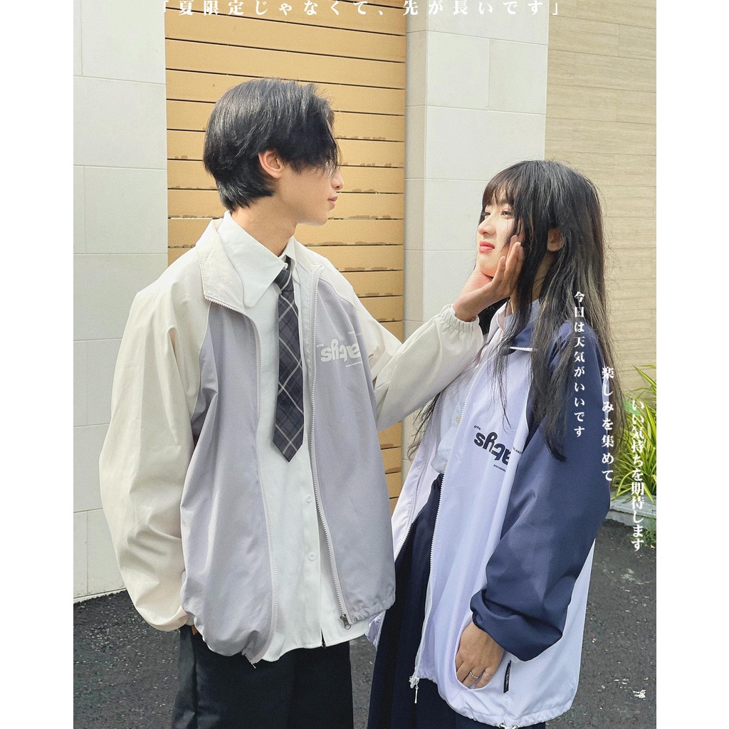 Áo khoác dù nam nữ ATYS , áo khoác gió local brand unisex , jacket form rộng size us cổ cao zip 2 lớp - Gin store