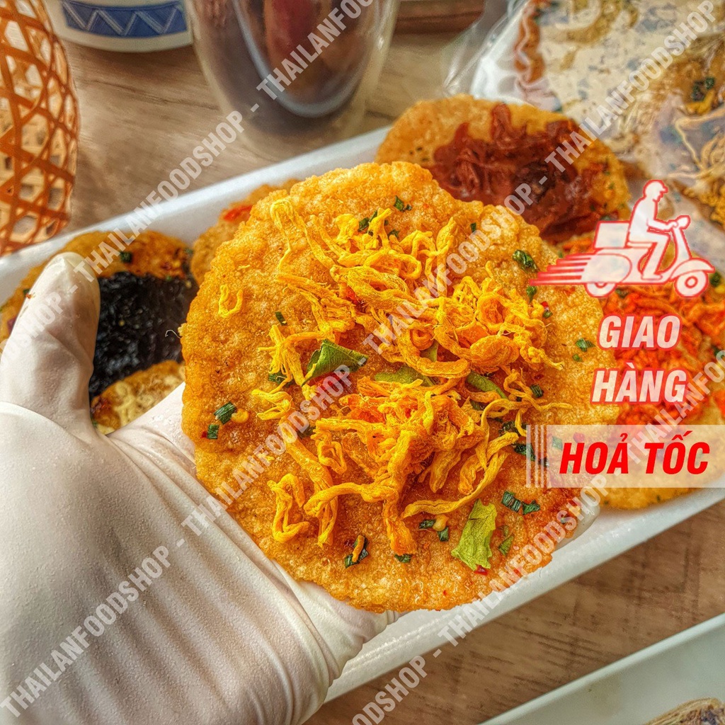 Cơm Cháy Lục Vị - Vĩ 6 loại Topping (Khô Gà, Khô Bò, Rong Biển, Mực Tẩm Vị, Chà Bông, Ruốc Tép)
