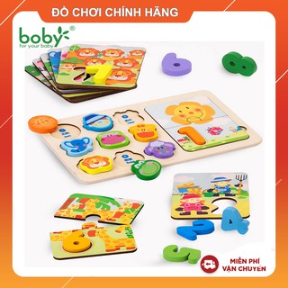 Đồ chơi gỗ chính hãng – Bộ ghép hình tập đếm