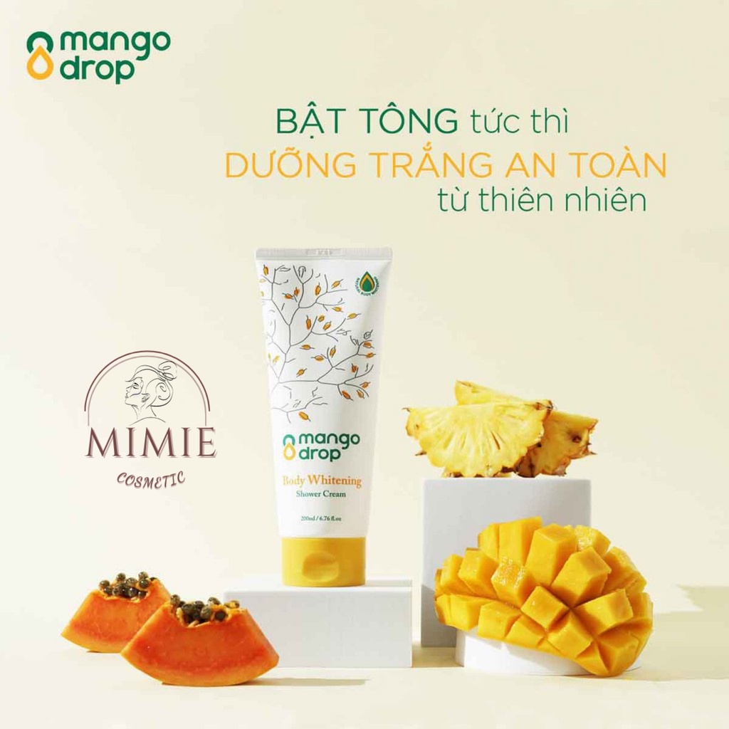 [CHÍNH HÃNG] Mango Drop - Sữa Tắm Trắng Nâng Tông Da Mango Drop Body Whitening Shower Cream 200ml